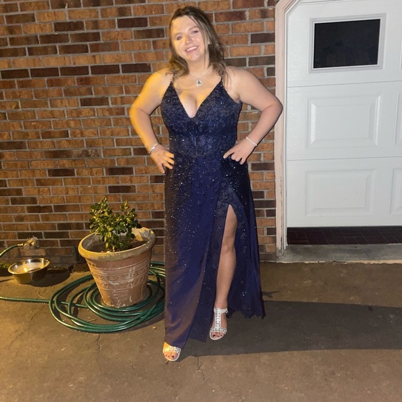 Ellie Wilde Prom Dress, Size 20, Navy, Style: EW122044,...